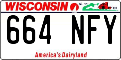 WI license plate 664NFY