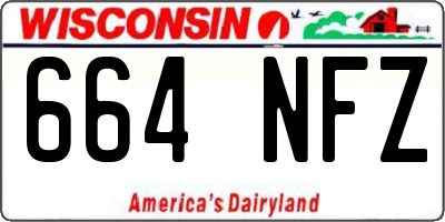 WI license plate 664NFZ