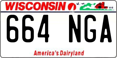 WI license plate 664NGA