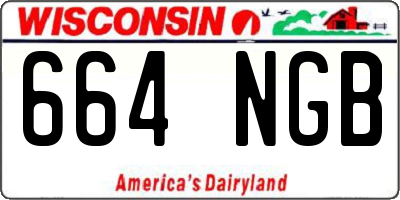 WI license plate 664NGB