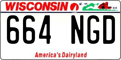 WI license plate 664NGD