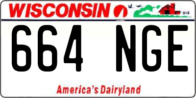 WI license plate 664NGE