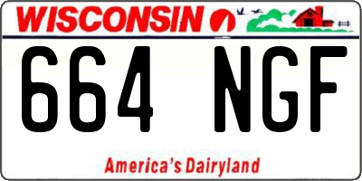 WI license plate 664NGF