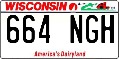 WI license plate 664NGH
