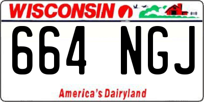 WI license plate 664NGJ