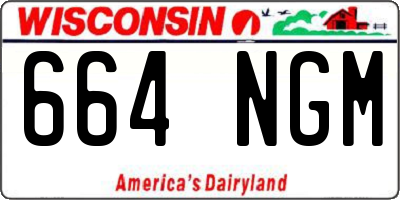 WI license plate 664NGM