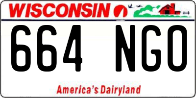 WI license plate 664NGO