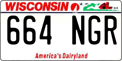 WI license plate 664NGR