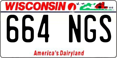 WI license plate 664NGS