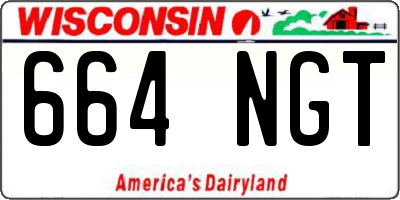 WI license plate 664NGT