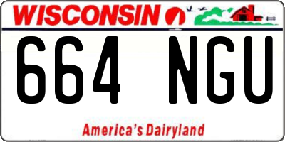 WI license plate 664NGU