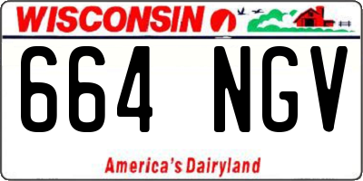 WI license plate 664NGV