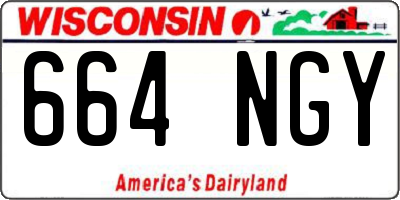 WI license plate 664NGY