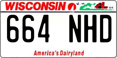 WI license plate 664NHD