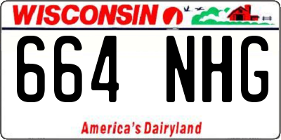 WI license plate 664NHG