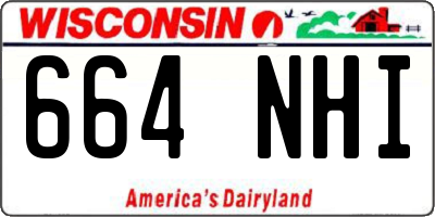 WI license plate 664NHI