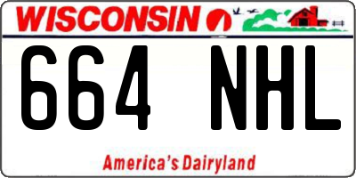 WI license plate 664NHL