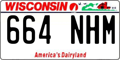 WI license plate 664NHM