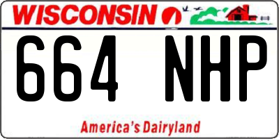 WI license plate 664NHP