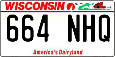 WI license plate 664NHQ