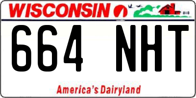 WI license plate 664NHT