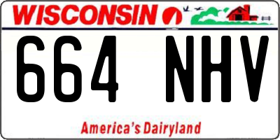 WI license plate 664NHV