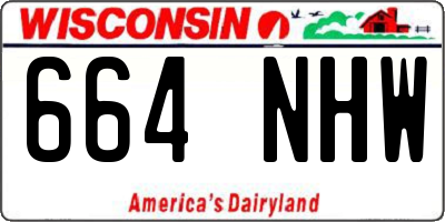 WI license plate 664NHW