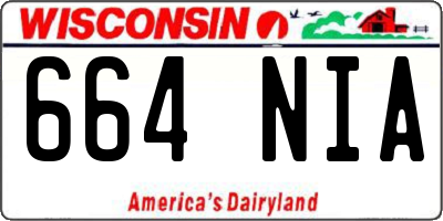 WI license plate 664NIA