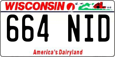 WI license plate 664NID