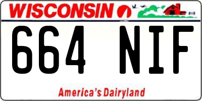 WI license plate 664NIF