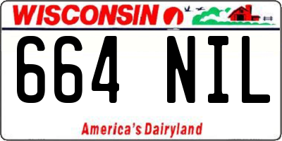 WI license plate 664NIL