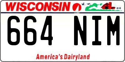 WI license plate 664NIM