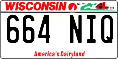 WI license plate 664NIQ
