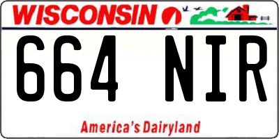 WI license plate 664NIR