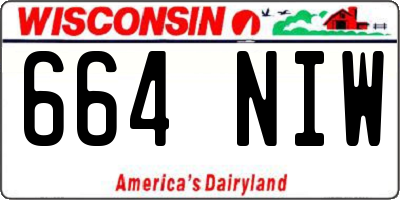 WI license plate 664NIW