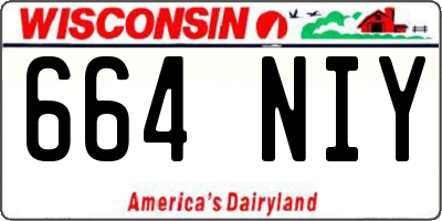 WI license plate 664NIY