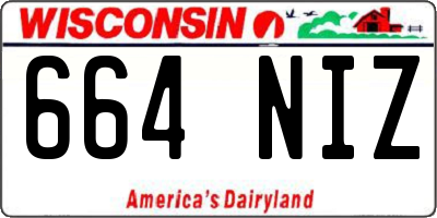 WI license plate 664NIZ