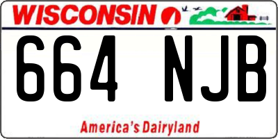 WI license plate 664NJB