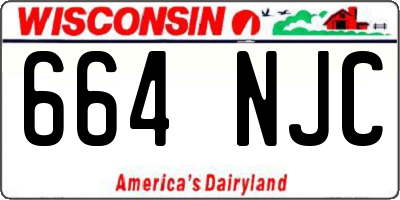 WI license plate 664NJC