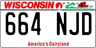 WI license plate 664NJD