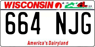 WI license plate 664NJG