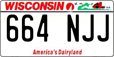 WI license plate 664NJJ
