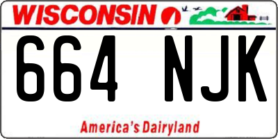 WI license plate 664NJK