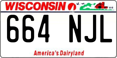 WI license plate 664NJL