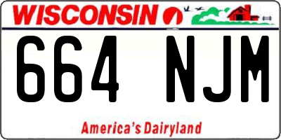 WI license plate 664NJM