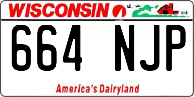 WI license plate 664NJP