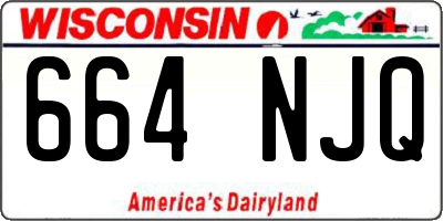 WI license plate 664NJQ