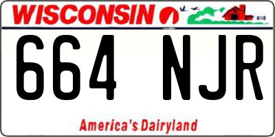 WI license plate 664NJR