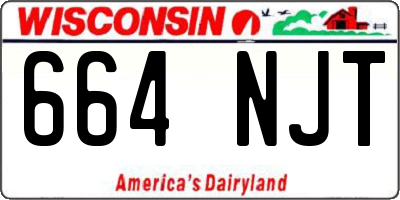 WI license plate 664NJT