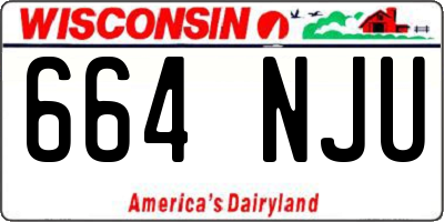 WI license plate 664NJU
